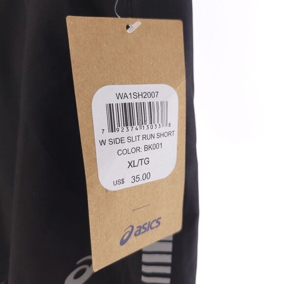 Asics Side Slit Running Lined Black Shorts Womens Size XL - Picture 6 of 8